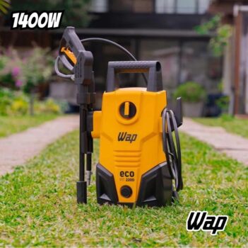 Lavadora de Alta Pressão Wap Eco Fit 2200 1500psi 1400W com Jato de Água Leque e Concentrado, Sistema Stop Total - Amarelo/Preta - 110V