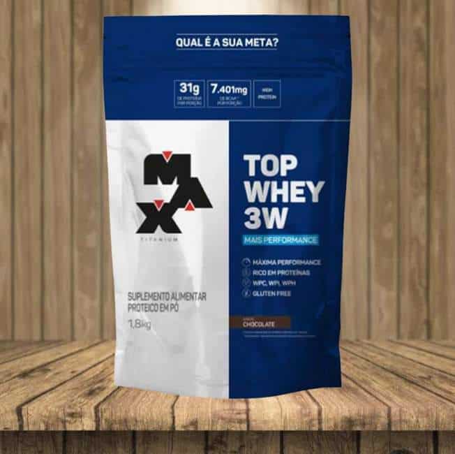 Max Titanium Top Whey 3W + Performance Refil 1.8Kg Baunilha V01