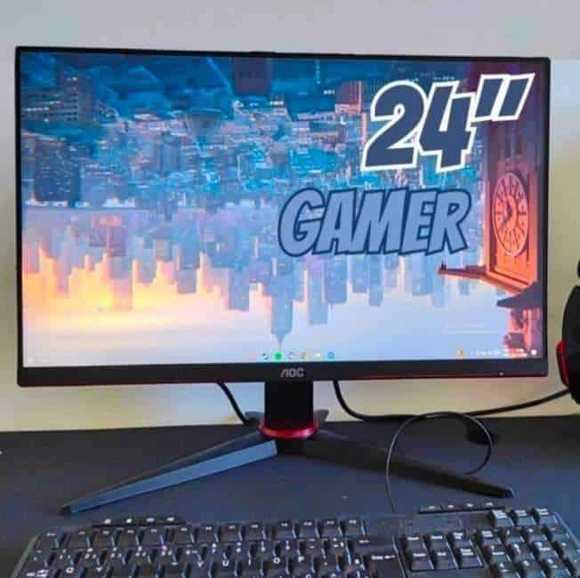 Monitor Gamer AOC 24" Full HD HDMI 165Hz 1ms 24G2S/BK com Ajuste de Altura