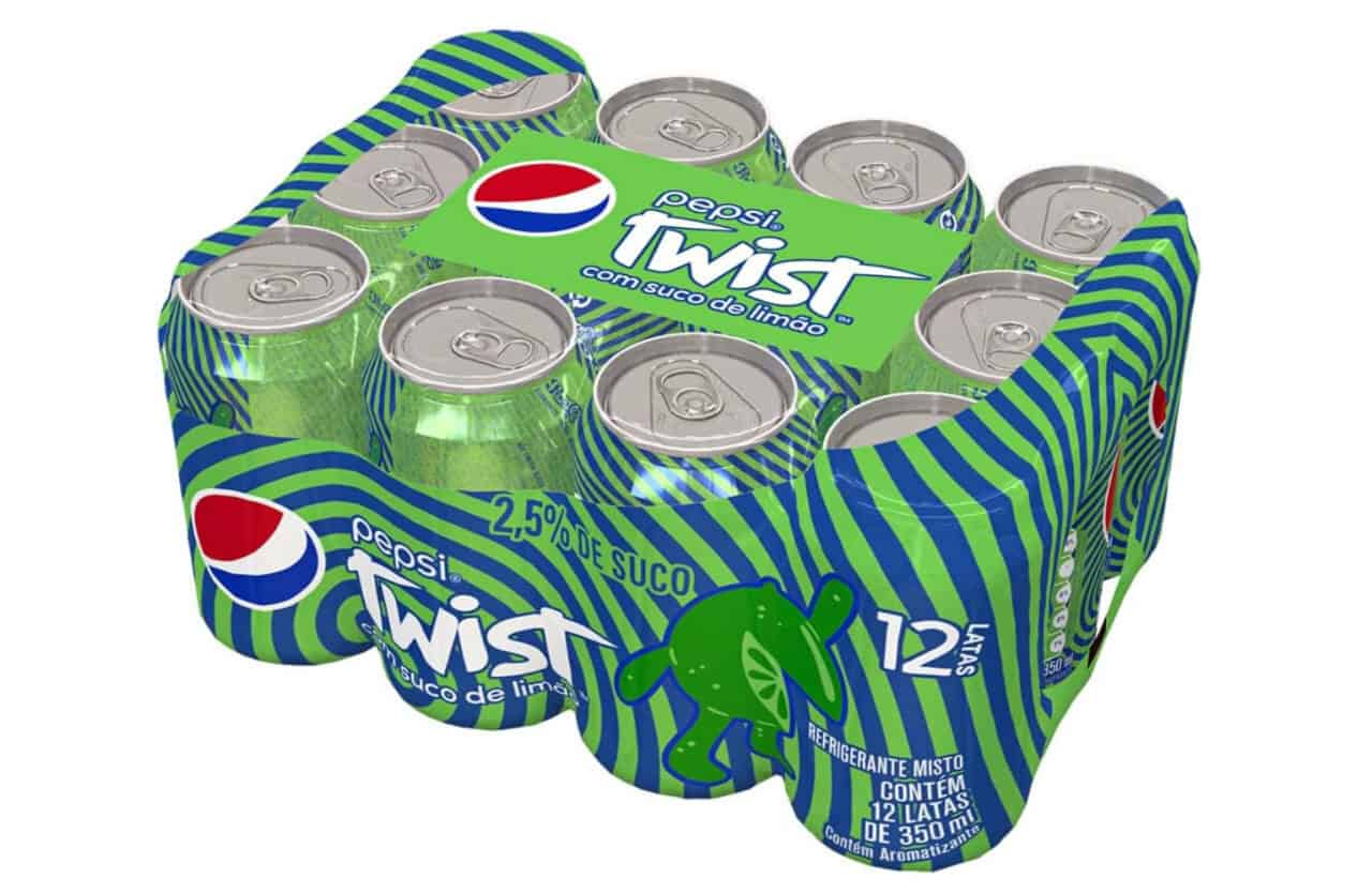 Pack de Refrigerante Pepsi Twist, Lata, 350ml 12 Unidades