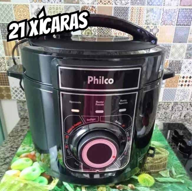 Panela De Pressão Philco Ppp02pi Inox Multifuncional 5l Cor Preto 127V