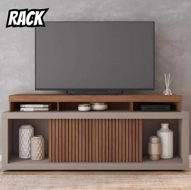 Rack Para Tv Até 75 Polegadas Valença Caemmun Wt Cor Havana/Fendi