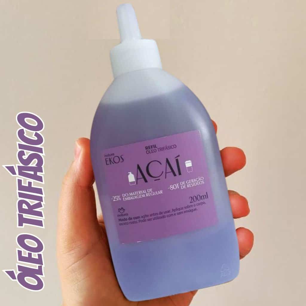 Refil Óleo Trifásico Desodorante Corporal Ekos Açaí 200ml