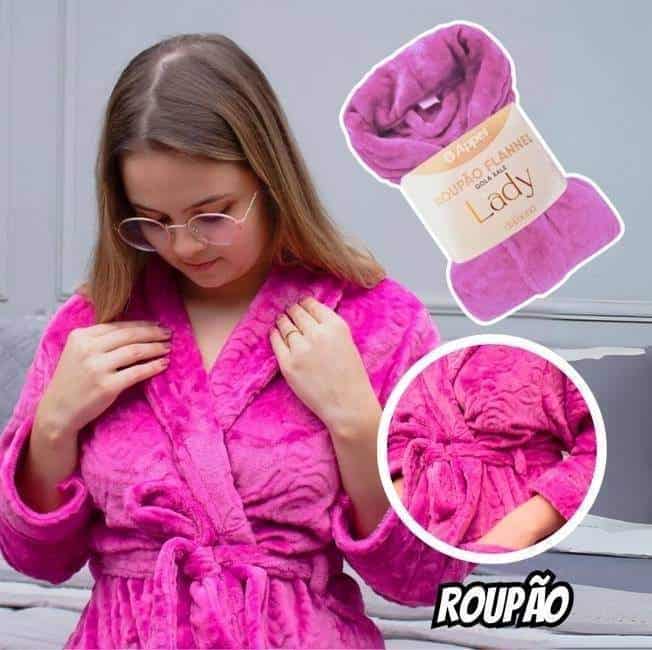 Roupão Plush Lady Feminino Flannel Macio Manga Longa Appel