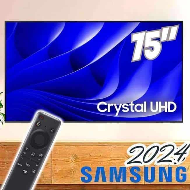 Samsung Smart Big TV 75" Crystal UHD 4K 75DU8000 - Painel Dynamic Crystal Color, Gaming Hub