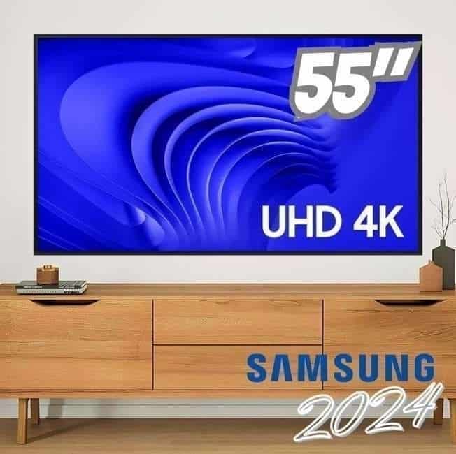 Samsung Smart TV 55" UHD 4K 55DU7700 - Processador Crystal 4K, Gaming Hub