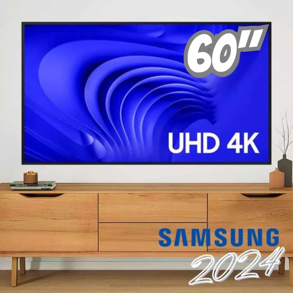 Smart TV 60Pol UHD 4K 60DU7700 2024 Processador Crystal 4K Gaming Hub Alexa built in Samsung