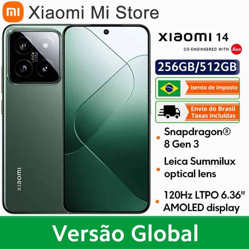 Smartphone Xiaomi 14 - Estoque no Brasil