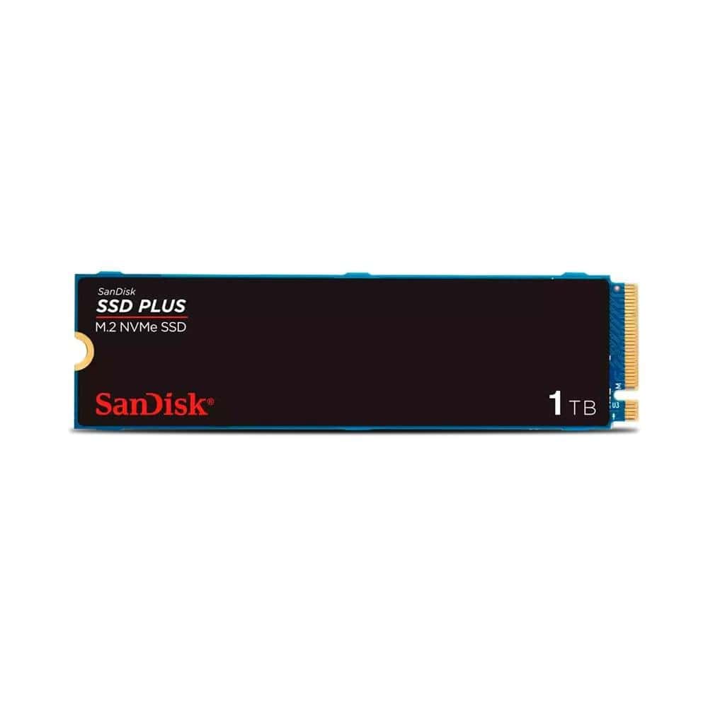 SSD 1TB SanDisk Plus NVMe, M.2, PCle, Gen3, Leitura 3.200 e Gravação acima de 3.200 - SDSSDA3N-1T00-G26