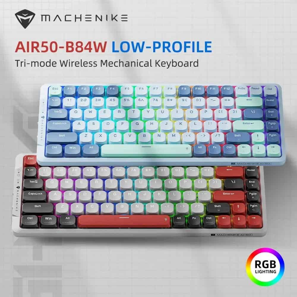 Teclado Mecânico MACHENIKE Air50 RGB Cupom