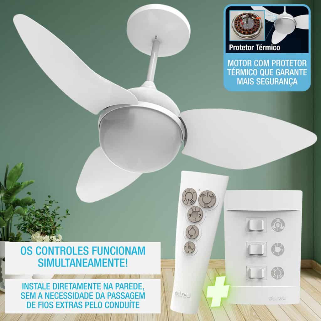 Ventilador de Teto Smart Plus 220V, Aliseu, Aliseu Smart 28528, Branco