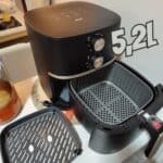 WAP Fritadeira Elétrica Air Fryer GRAND FAMILY 5,2 Litros, Temperatura Ajustável, Revestimento Antiaderente, 1500W 127V