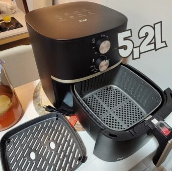WAP Fritadeira Elétrica Air Fryer GRAND FAMILY 5,2 Litros, Temperatura Ajustável, Revestimento Antiaderente, 1500W 127V