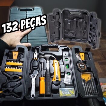 Wap Maleta De Ferramentas Manuais Wap Mkf132 Kit Completo Com 132 Peças E Uma Maleta Organizadora