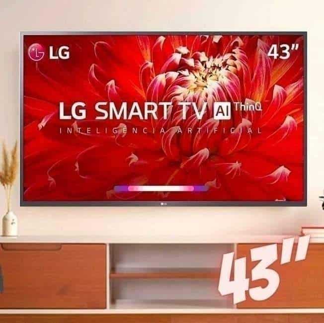2021 Smart TV LG 43" Full HD 43LM6370 WiFi Bluetooth HDR ThinQAI compatível com Inteligência Artificial