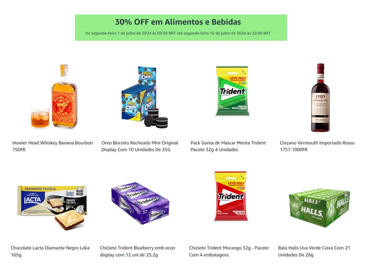 30% OFF em Alimentos e Bebidas - Amazon