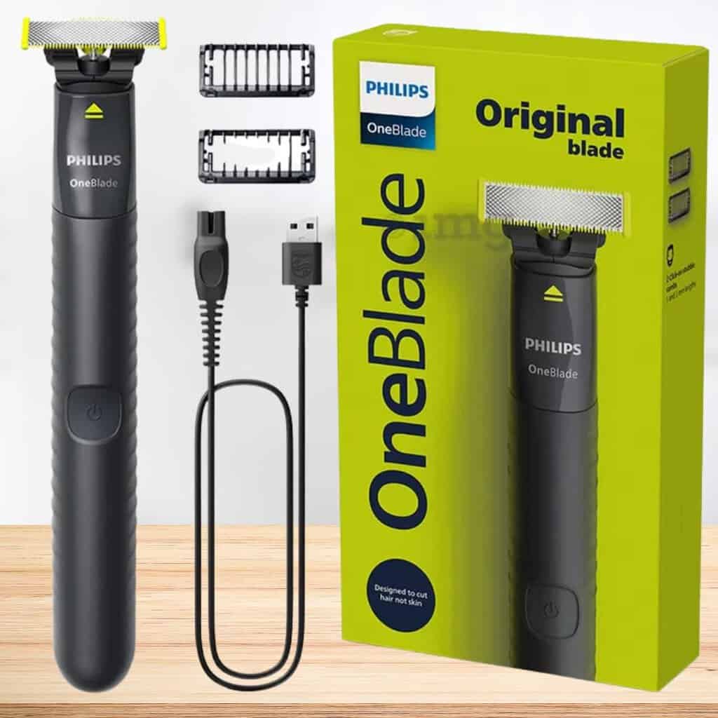 Aparador de Pelos Philips OneBlade QP1424/10 na Cor Cinza chumbo - Bivolt