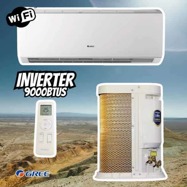 Ar-Condicionado Split HW Inverter Gree G-Top Connection 9.000 BTUs Só Frio 220V