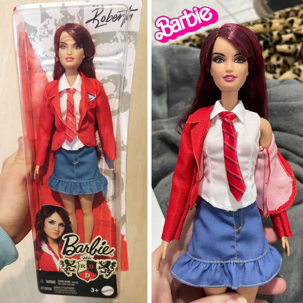 Barbie, Boneca Roberta Inspirada em Rebelde & RBD, Vestindo Uniforme Escolar Removível com Bota e Gravata, Para Idades acima de 3 anos