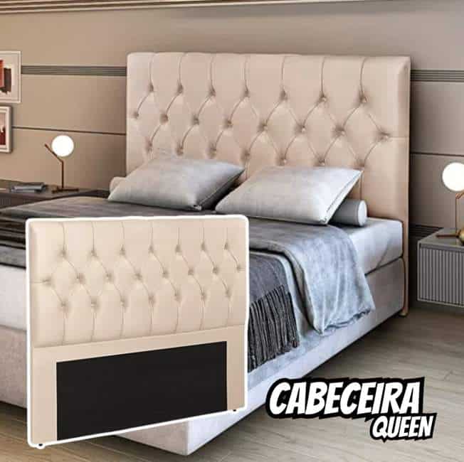 Cabeceira Estofada Casal Box Queen Milão 160cm Varias Cores