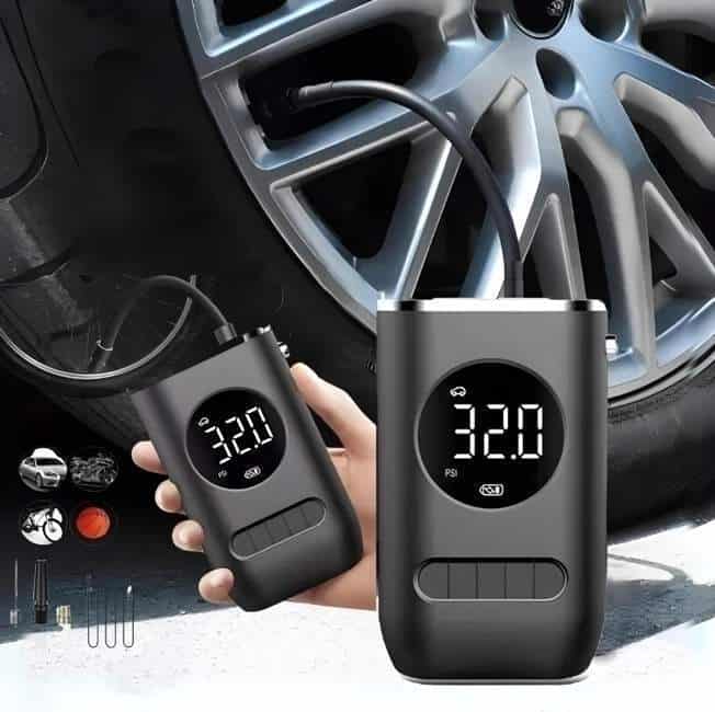 Calibrador Compressor Digital Portátil Pneu Carro Bike S/Fio - Jodi
