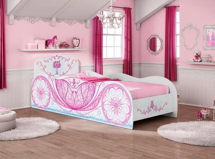 Cama Infantil Móveis Estrela - Carruagem 88x188cm