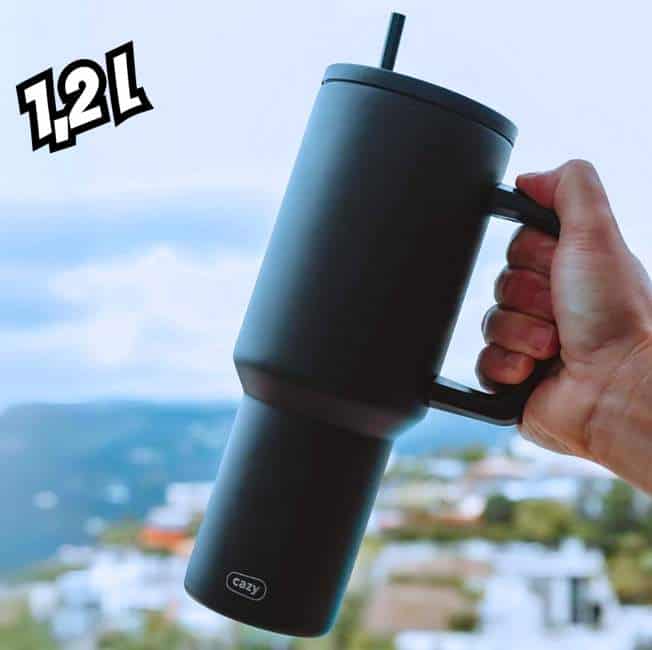 Copo Termico Cazy Hidra 1,2L(40oz) (Preto)