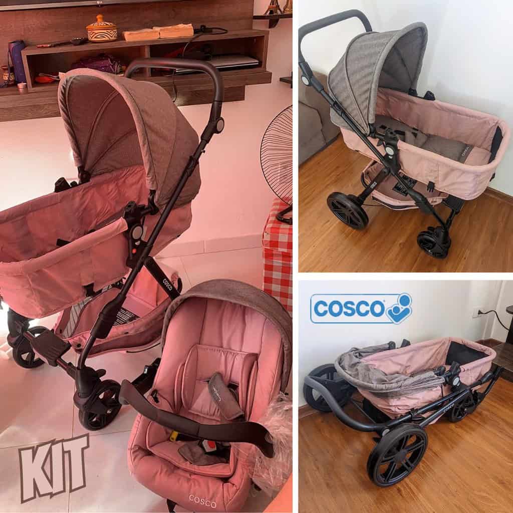 Cosco Kids, Travel System Poppy Trio, Rosa Mescla