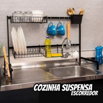 Cozinha Autossustentável Escorredor de Louça Suspenso Modular 63cm - DICARLO