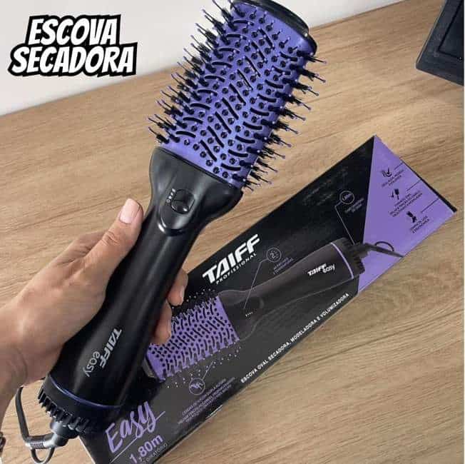 Escova Oval Secadora Taiff Easy Lilás 1200w 127v