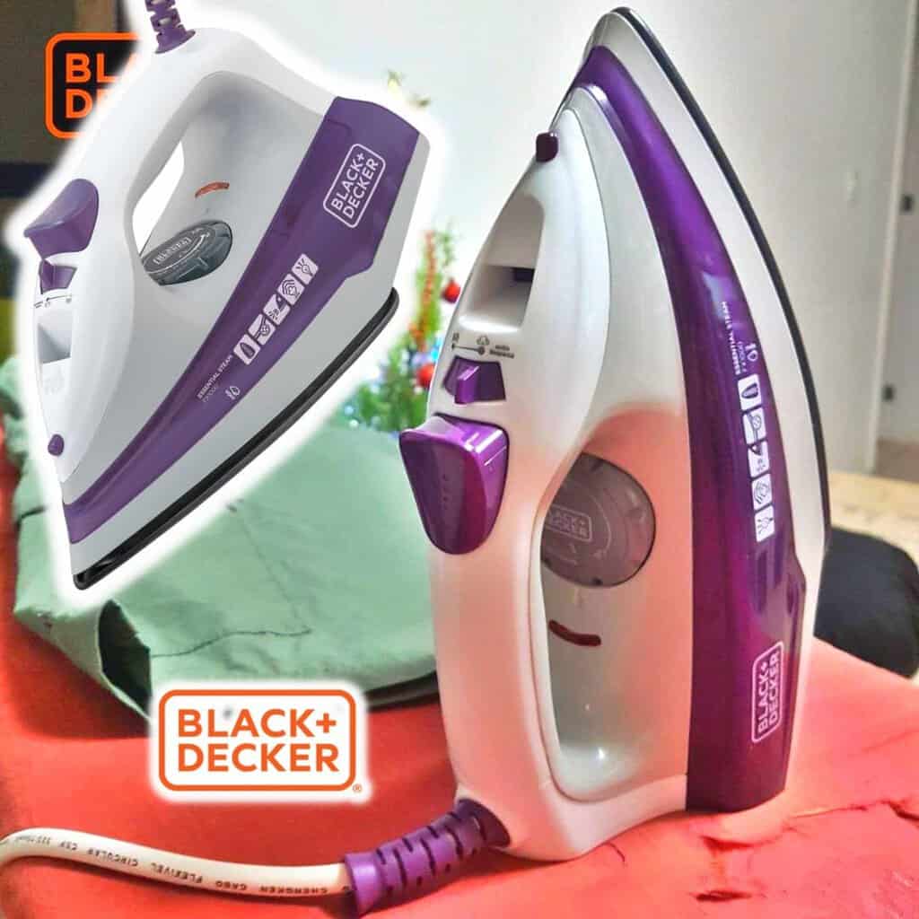 Ferro de Passar Roupa a Vapor e a Seco - Black + Decker FX1000 Branco e Roxo 220V