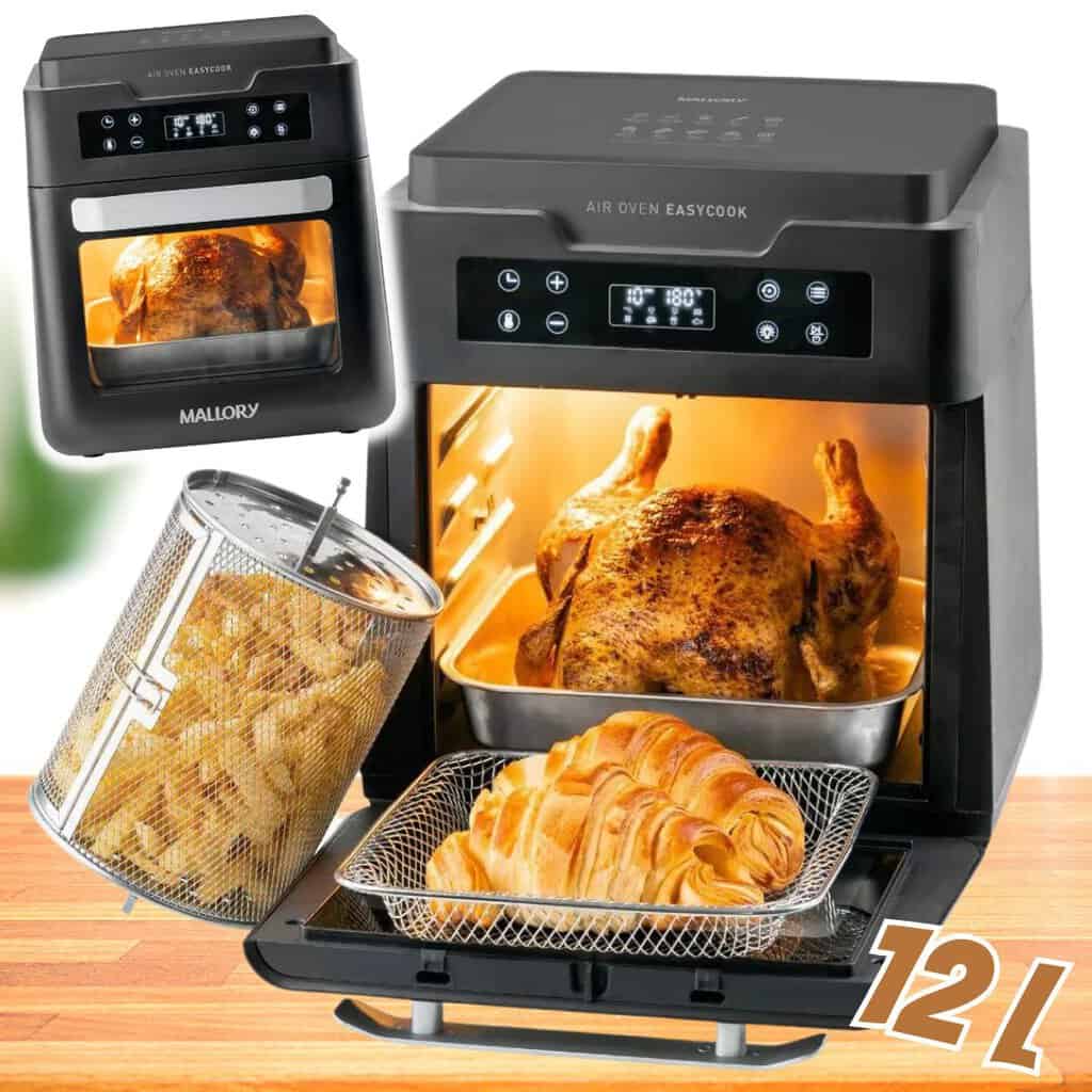 Fritadeira Elétrica Masterchef Oven By Mallory 12 Litros Com 1700W, Paneil LED, Multi Função Air Fryer, Forno e Desidratador – 127V