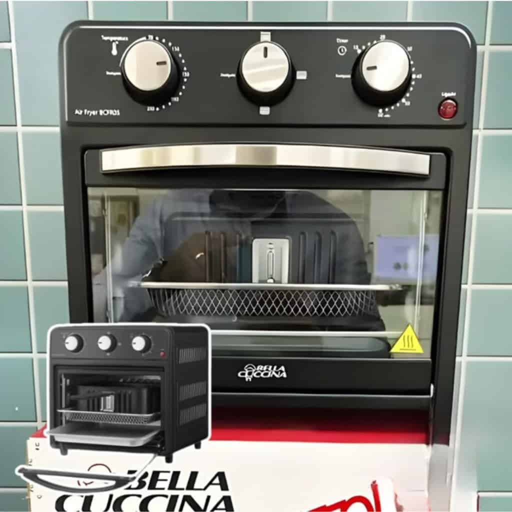 Fritadeira Elétrica sem Óleo/Air Fryer Bella Cuccina BCFR05 Preta com Timer 2,7L