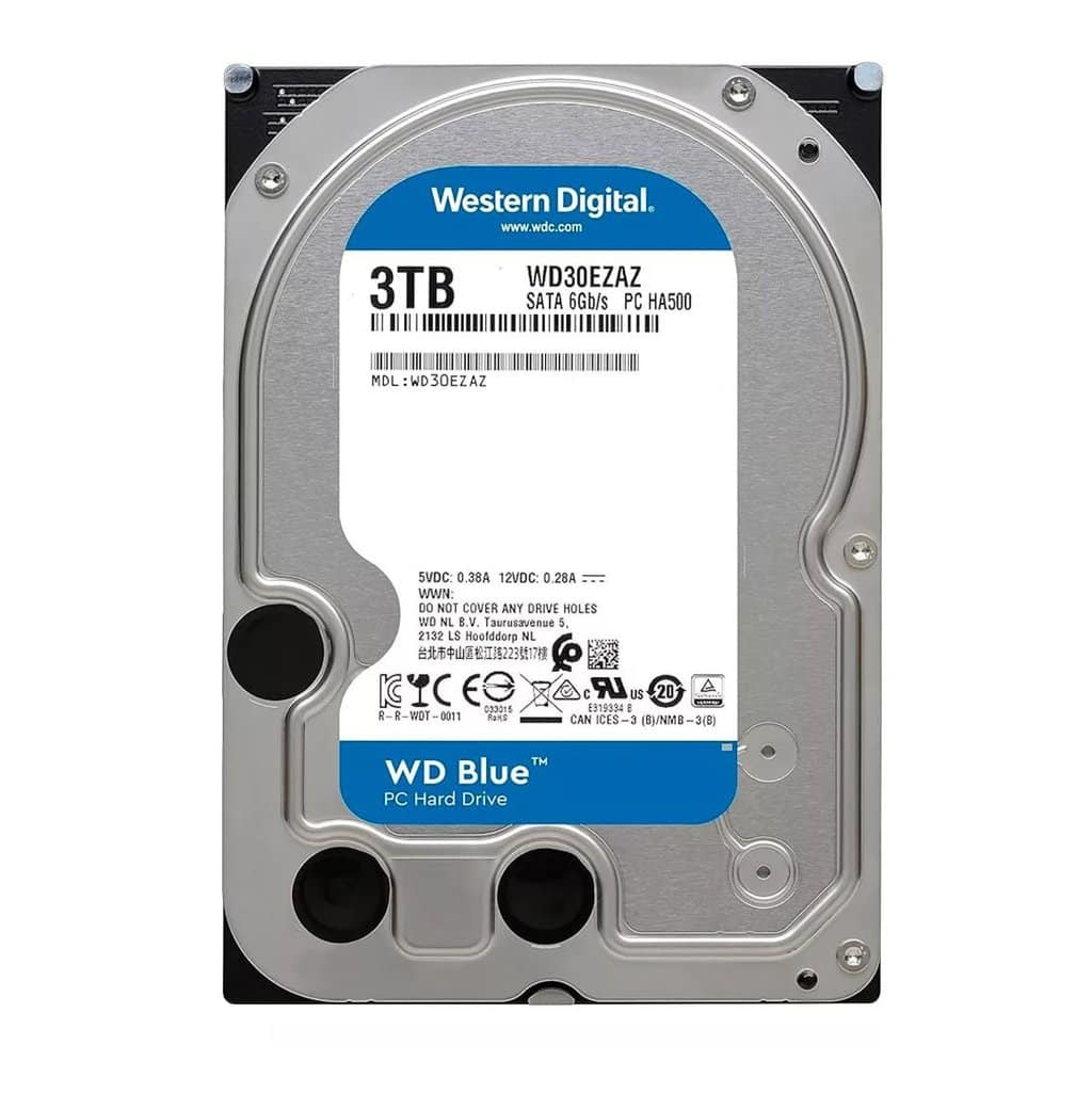 Hd 3tb Western Digital Blue, Sata, Para Desktop - Wd30edaz U Unica Unica Cor Azul