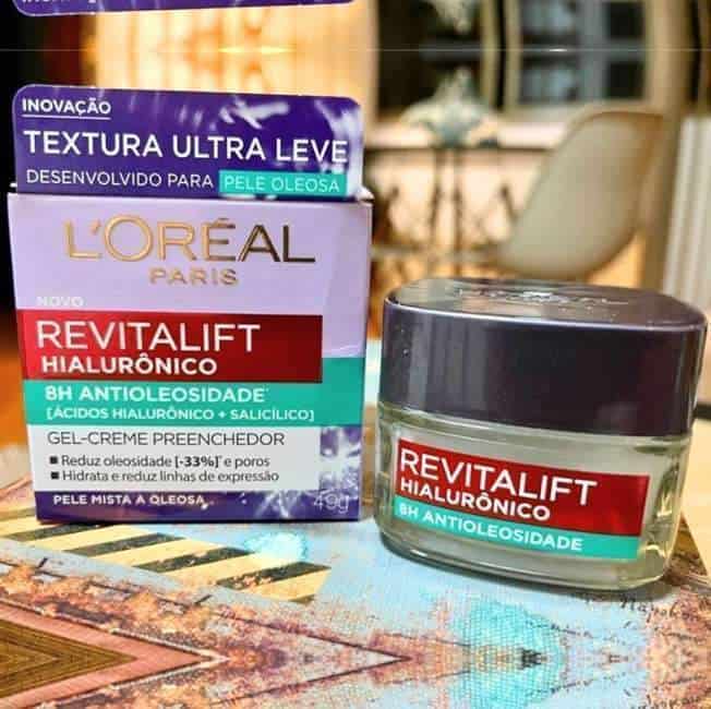 L'Oréal Paris Gel Creme Hidratante Preenchedor Antioleosidade Revitalift Hialurônico, 49g