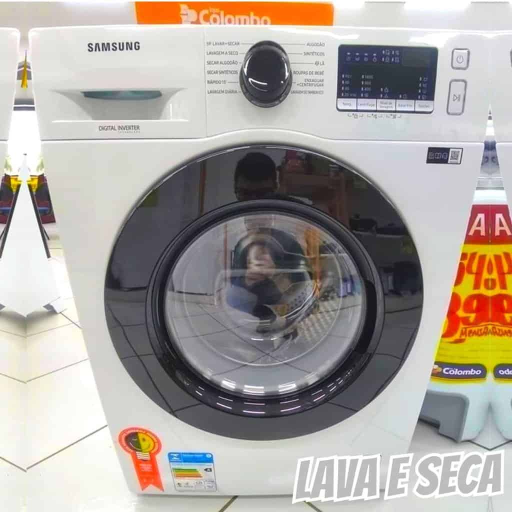 Lava E Seca Samsung Wd11m Com Digital Inverter Branca 11kg Cor Branco 127V