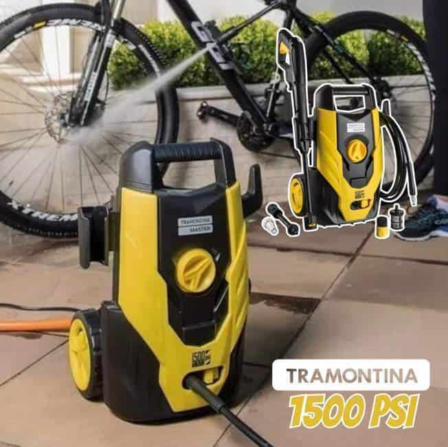 Lavadora De Alta Pressão Master Doméstica Jato Regulável 1500psi Com 1200w Amarelo E Preto Tramontina 220v