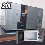 Micro-ondas 20l Prata Porta Espelhada Minuto Fácil Midea 220V