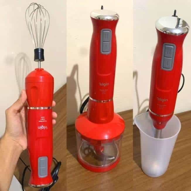 Mixer Power Inox 3 em 1 600W Elgin Vermelho 220V