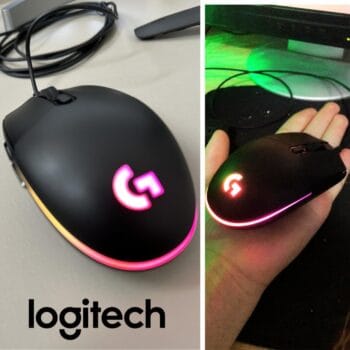 Mouse Gamer Logitech G203 LIGHTSYNC RGB, Efeito de Ondas de Cores, 6 Botões Programáveis e Até 8.000 DPI - Preto