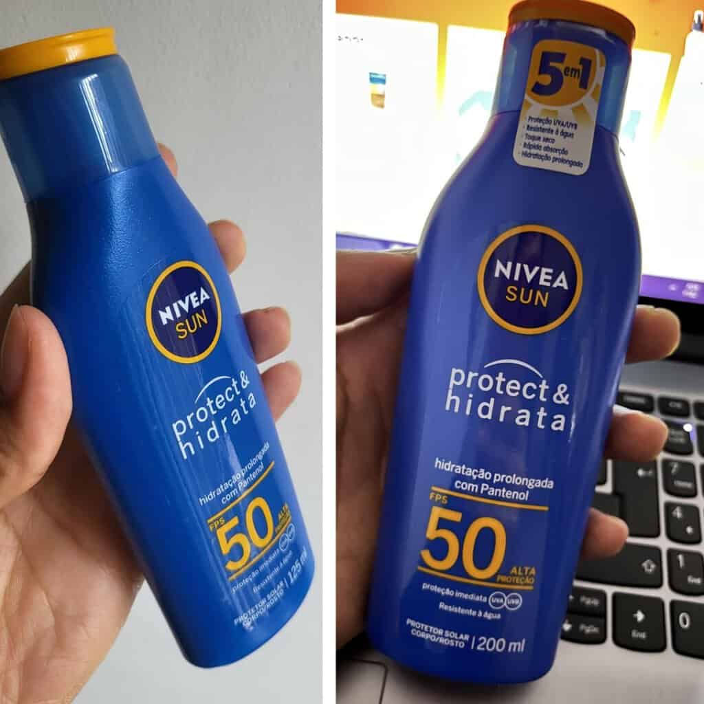 NIVEA SUN Protetor Solar Protect & Hidrata FPS 50 200ml - Com toque seco, rápida absorção e resistente à água, esse protetor solar oferece altíssima proteção ao sol e promove hidratação à pele