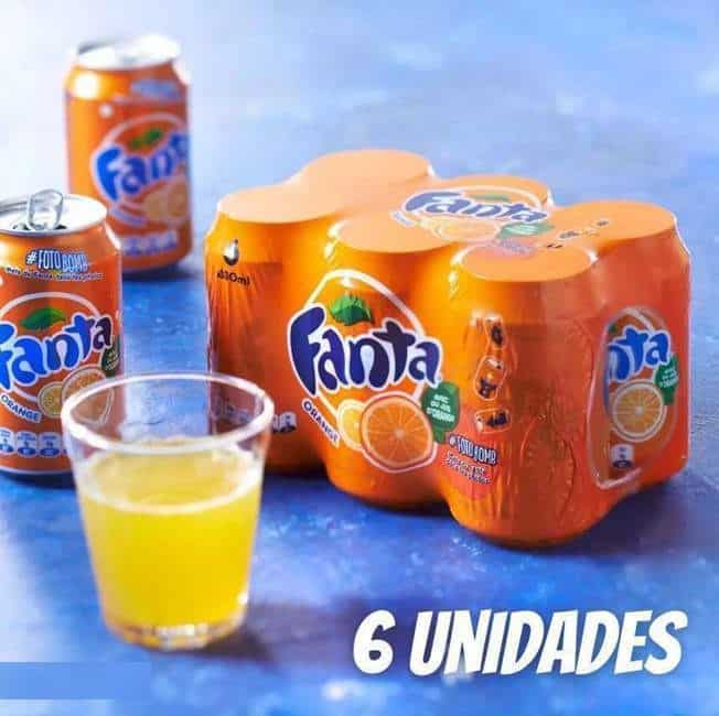 Pack de Fanta Laranja lata 350ml 6 unidades