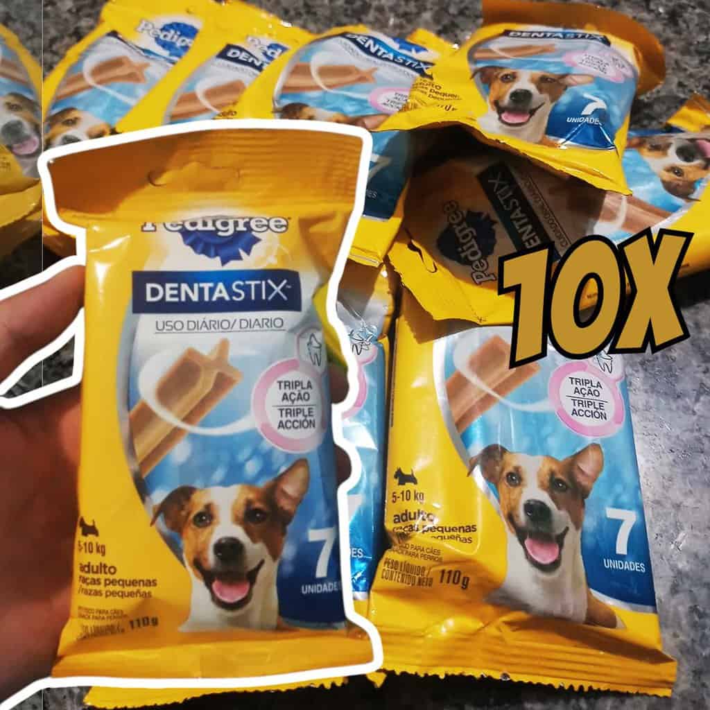 Pack Petisco Pedigree Dentastix Cuidado Oral Para Cães Adultos Raças Pequenas - 10 x 7 Unidades