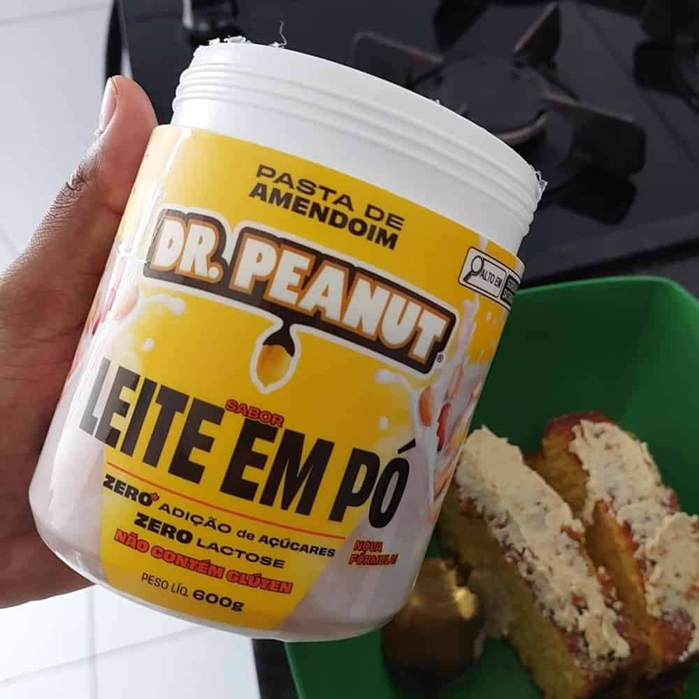 Pasta de Amendoim DR. Peanut Leite em Pó 600G - Com Whey Protein