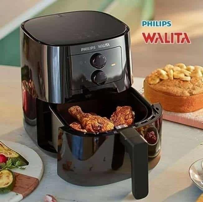 Philips Walita Fritadeira Airfryer Série 3000 - Com 4.1L de capacidade, Fácil de usar e limpar - Preta, 1400W, 220V (RI9201/90)