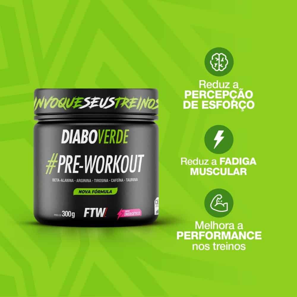 Pré Treino Diabo Verde Insano sabor Energético 300g