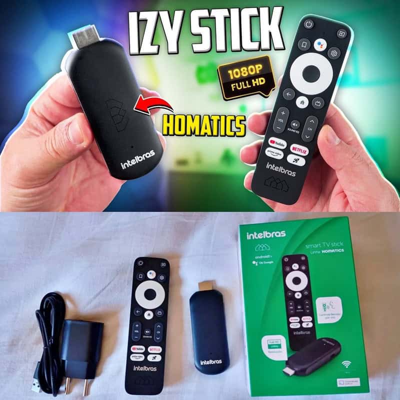 Smart TV Stick Full HD Preto Intelbras