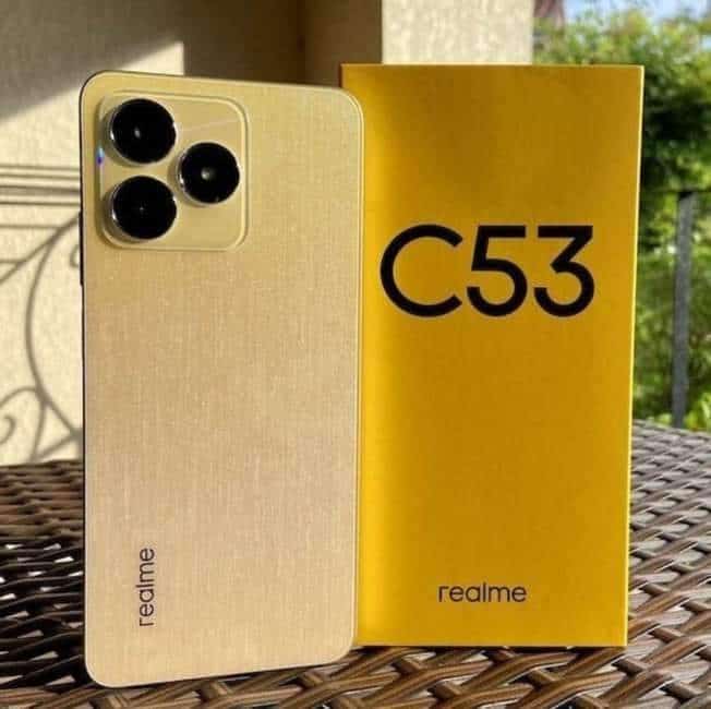 Smartphone Realme C53 128 GB, 6 GB de RAM, Dourado – Estoque no Brasil