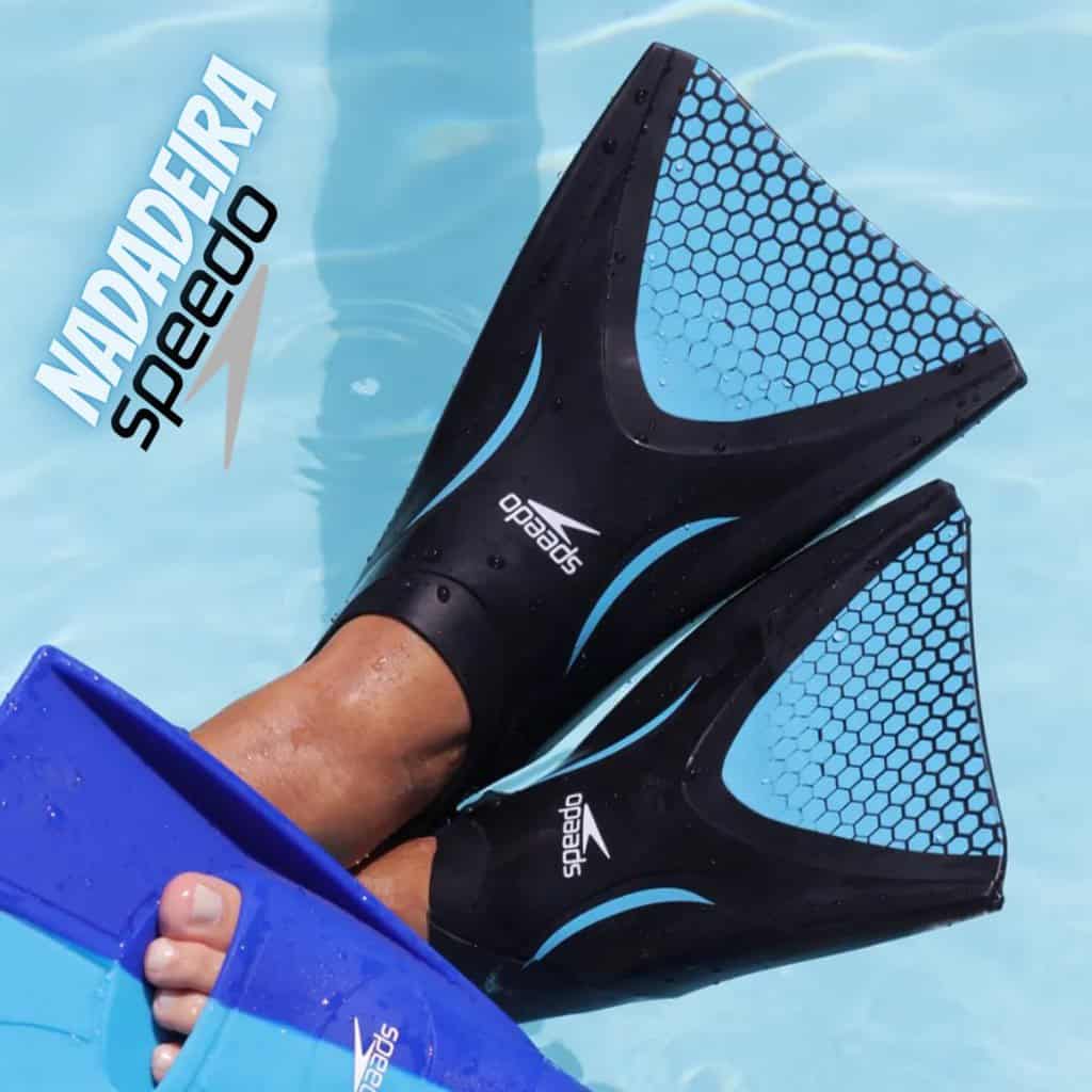 Speedo Nadadeira Power Fin ,Unissex, P, Azul