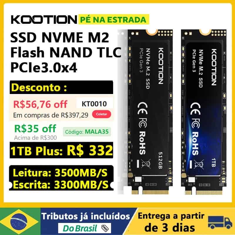 SSD NVME Kootion 1TB Plus 3400MB/s